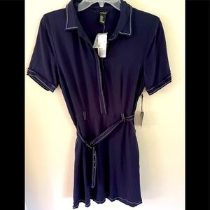 Cute Belted Navy Dress. Small